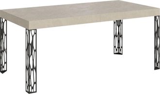 Itamoby Mesa extensible 80x160/244 cm efecto madera cachemira, hierro