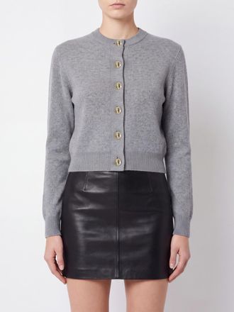 Balmain Cardigan girocollo in misto mohair e cashmere con bottoni