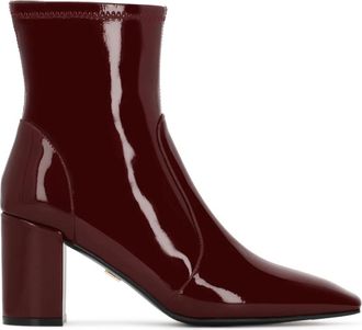 Kazar Maroon stiletto laarzen - Dames - Laarzen met Hak - Bruin - 41 EU - Leer - Schoenen