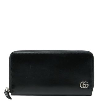 Gucci Black Leather Long Wallet (Bi-Fold) (Pre-Owned)