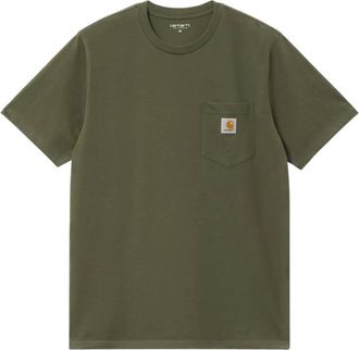 Carhartt Work in Progress Carhartt Wip, T-Shirts, male, Green, Size: M Short Sleeve T-shirt with Pocket