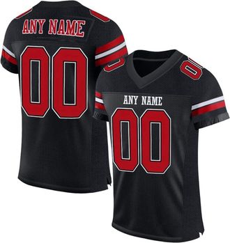 Generic Custom American Football Jersey for Men Women Youth Personalised Athletic Mesh Football Shirt with Name Number Retro Striped Short Sleeves Breathable 
