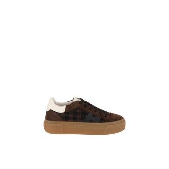 Hogan H705 Allacciato H - Dames - Sneakers - Bruin - 38 EU - Leer - Schoenen