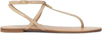 Kazar Platte beige sandalen - Dames - Sandalen - Beige - 35 EU - Leer - Schoenen