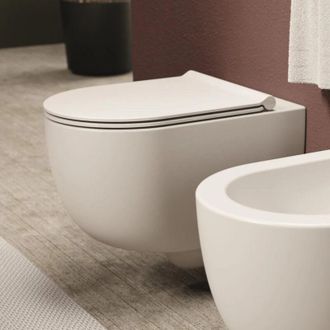 AL&Igrave;CE Wc Sospeso Senza Brida Alice Ceramica Unica 55 Bianco Opaco