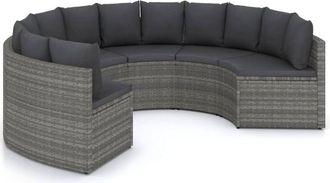 vidaXL 6 Pcs Set Sofas Garden Con Almohada De Terciopelo Gris