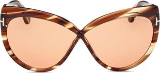Tom Ford Eyewear Occhiali da sole oversize - Marrone