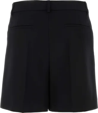 Valentino Garavani Mens Black Wool Bermuda Shorts Nero Exterior: Virgin