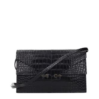 Tom Ford Black Leather Clutch Womens Bag