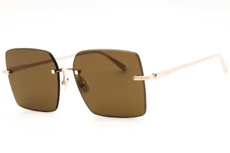 Ferragamo SF311S Rimless Metal Frame Sunglasses - Rose Gold