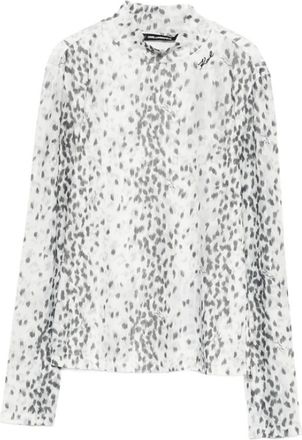 Karl Lagerfeld Dames, Tops, Veelkleurig, Maat: XL Leer