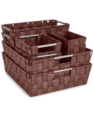 Sorbus 9pc Variety Size Hand-Woven Storage Baskets