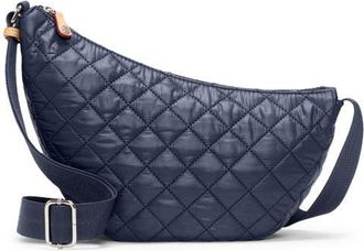MZ Wallace Small Metro Smile Shoulder Bag in Navy at Nordstrom