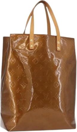 Louis Vuitton Pre-owned Tote Bags, female, Brown, Size: ONE SIZE Pre-owned Monogram Vernis Reade Mm Hand Bag