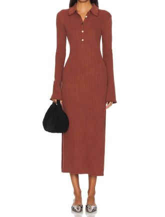 Nation Ltd Rennie Dress In Cinnamon