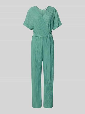 Zabaione Jumpsuit mit Plisseefalten und Bindeg&uuml;rtel Modell Pe44arl in Mint, Gr&ouml;&szlig;e XXL