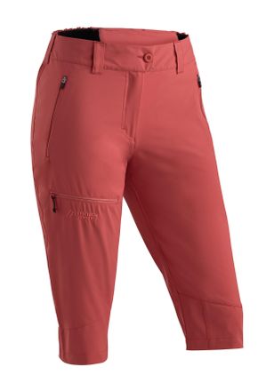 Maier Sports Outdoorhose MAIER SPORTS Lulaka Capri Loop, Damen, Gr. 36, Normalgr&ouml;ssen, rot (karminrot), 100% Polyester, Hosen Outdoorhose, Damen Wanderhose, elasti
