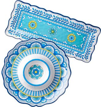 Certified International Porto Melamine 2Pc Appetizer Set