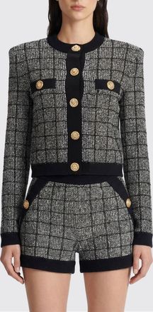 Balmain Cardigan Balmain in tweed check