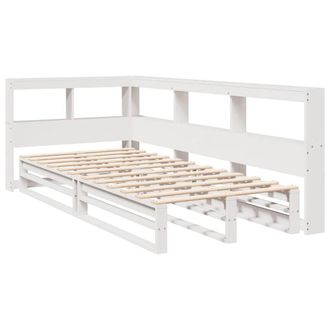 Berkfield Home Decorative Bookcase Bed without Mattress White 90x190cm Solid Woo | Size: 90x190 cm