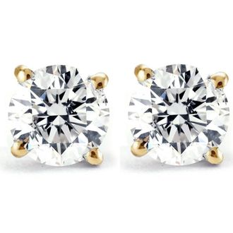 Pompeii3 1/2ct Diamond Studs 14K Yellow Gold