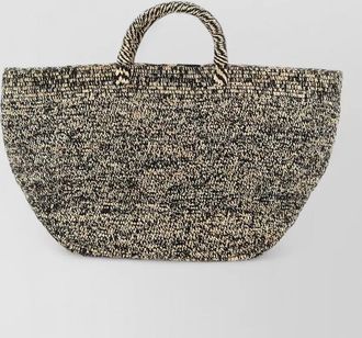 Ibeliv vanilla tote bag woven texture handles