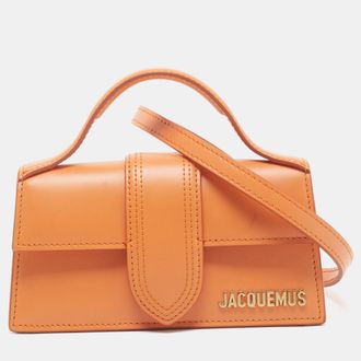 Jacquemus Le Bambino Mini Orange Leather Top Handle Bag
