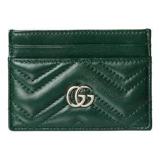 Gucci (WMNS) Gucci 26 GG Marmont Card Holder Wallet Green 443127-AAFAX-3020