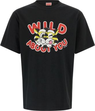 Kenzo Wild Tiger T-shirt - Heren - T-shirts - Zwart - L - Katoen - Tops
