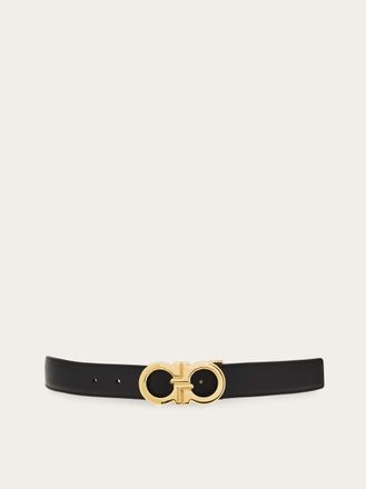 Ferragamo Uomo Cintura reversibile e regolabile Gancini Nero