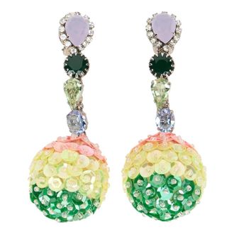 Red Valentino Oorbellen met hangertjes - Dames - Oorbellen - Veelkleurig - ONE Size - Pailletten - Accessoires