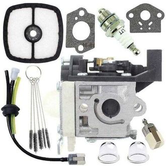 OEM Kit De Reparaci&oacute;n De Carburador Que Incluye Mangueras De Combustible Y Bombillas De Cebado Para Rb-k94 Srm-265 Srm-265es (color: Plata - 1 Juego)