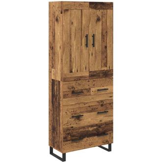 vidaXL Aparador Alto Madera Vieja 69,5 X 34 X 180 Cm Vidaxl