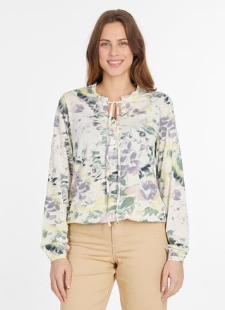 Ragwear Langarmshirt RAGWEAR ONELIA PRINT, Damen, Gr. XXL, beige (ivory), Jersey, Obermaterial: 50% Baumwolle, 50% Modal, bedruckt, gemustert, normal, Rundhal