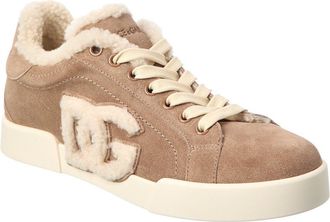 Dolce & Gabbana Suede & Shearling Sneaker