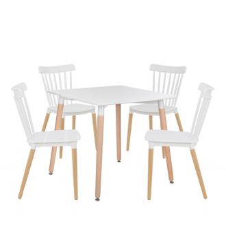 Sklum Sklum - Set De Mesa Royal (80x80) Y 4 Sillas Royal
