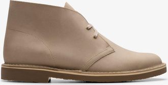 Clarks Mens Shepton Taupe Distressed Boots - Beige - Size UK 10.5