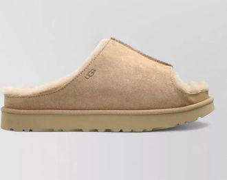 UGG shearling-lined suede leather slides