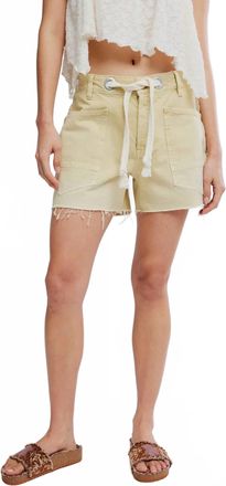 Free People Moxie Barrel Shorts In Whipped Butter