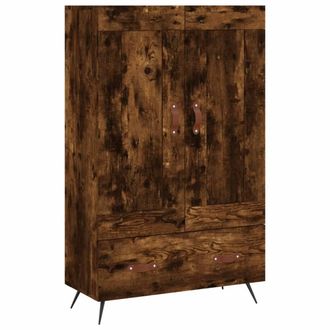 Berkfield Home Highboard Smoked Oak 69.5x31x115 cm Engineered Wood in Brown