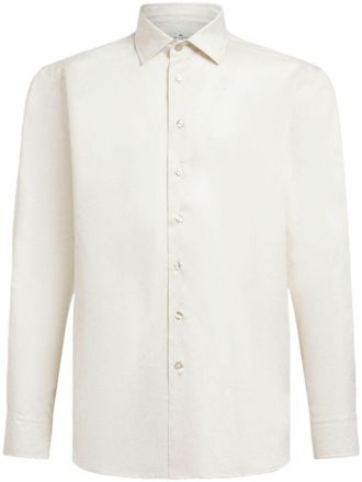 Etro paisley-print cotton shirt - men - Cotton - 44 - White