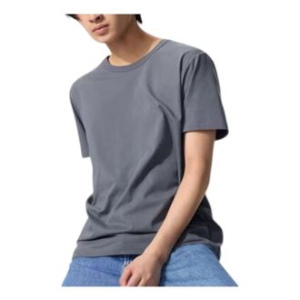 Uniqlo AIRism Cotton T-Shirt Grey 474244-07