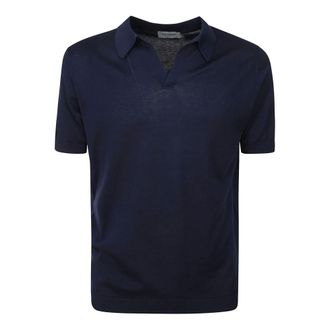 John Smedley Heren, Tops, Blauw, Maat: 2XL Katoen