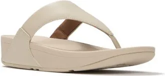FitFlop Lulu Leather Toe Post Sandal in Hazy Taupe at Nordstrom, Size 10