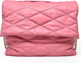 Gava Milano Pink Leather Matelass&eacute; Shoulder Bag