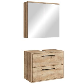 Badplaats Set Mueble Bajo Lavabo Florence 60 X 35 Cm - Roble Casta&ntilde;o - Mue