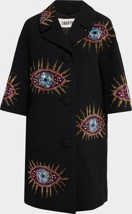 Libertine - Libertine Nazar Embellished Single-Breasted Coat
