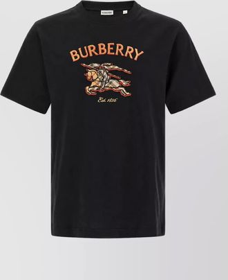 Burberry ryan cotton ribbed crew neck short sleeve t-shirt
