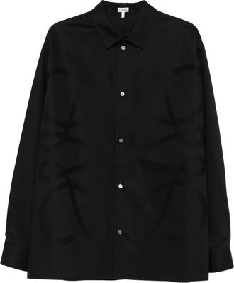 Loewe Camicia con logo goffrato - Nero