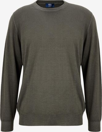 Fedeli Schurwoll-Pullover mit Rundhals Argentina
